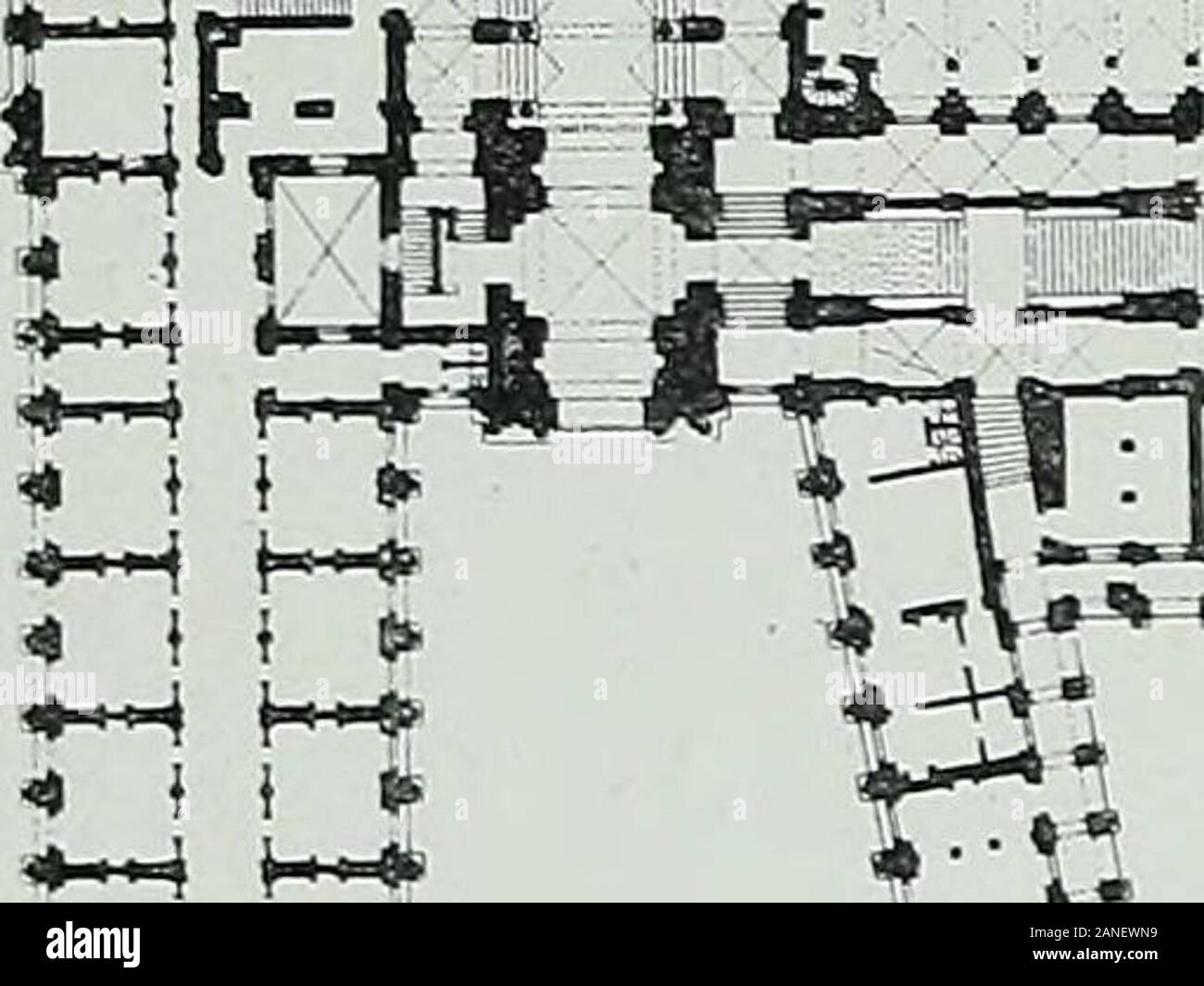 Le Nouvel Hôtel de Ville de Paris, 1872-1900. PLAN DE L HOTEL DE VILLE EN iBjO, la Ville. LHôtel de Ville, ainsi, ein crû, en même temps queParis, Symbole de sa vie, de sa Puissance, et de la Gloire. Les quatre Pläne ci-Gelenke, reproduits à la même Échelle, Permettent de se Loin exactement Compte des développements LES PLANS DE LHOTEL DE VILLE. 23 successifs de THôtel de Ville, au Cours de ses Quatre grandes T~T1 ïl. Stockfoto