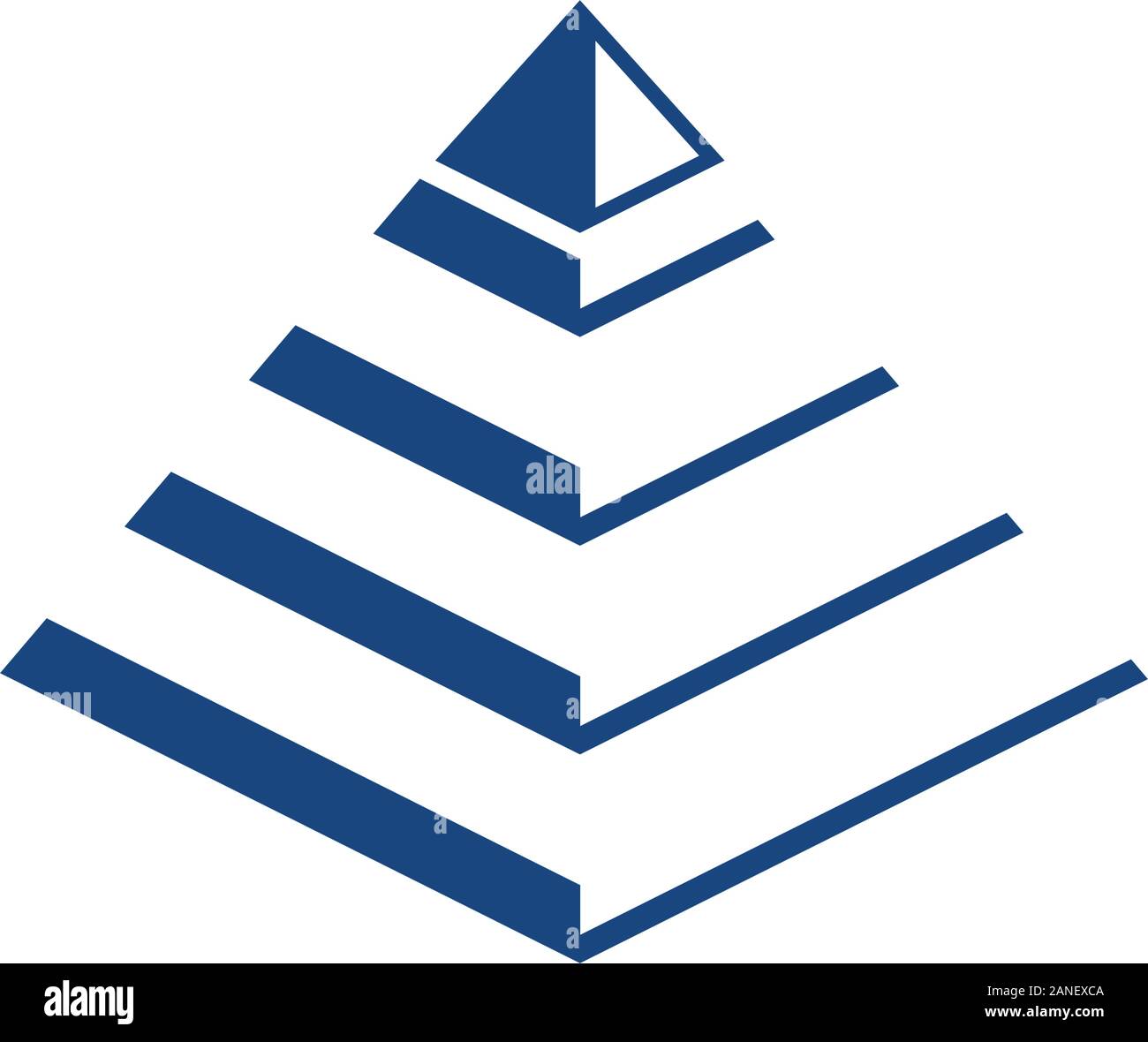 Pyramide Symbol Vektor illustration Design Stock Vektor