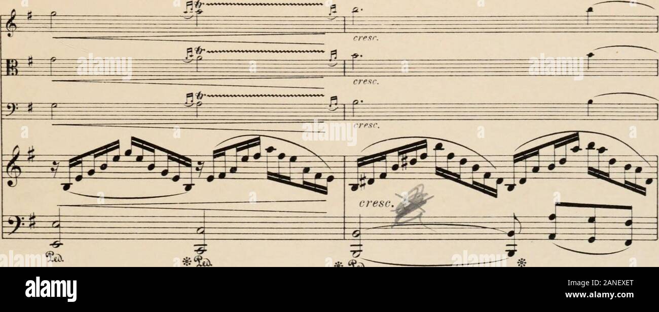 Concert-Romanze, G Dur: op 13: für Violine, Viola alto, Violoncell und Harfe (oder Klavier). r. s. ist 40. #&Lt;&x limi! //Vtf. g^I £ = i/^4 Ich £ = ICH^^^y^^^ S* Stockfoto