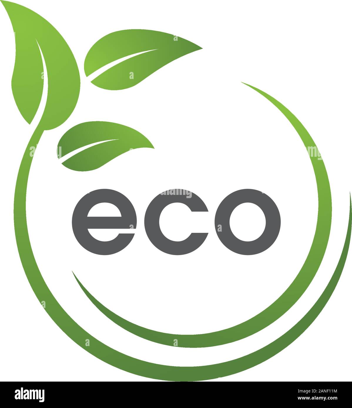 Bio eco Baum Blatt ökologie Natur element Vektor Stock Vektor