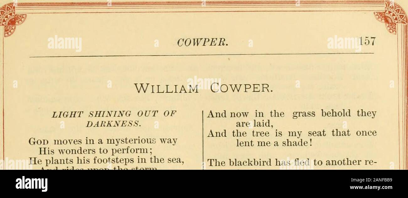 Das Cambridge Buch der Poesie und Gesang. Du artmine Erben, - dass der Mensch erweitert lifes naturalbrevity: Dies ist, dies ist die einzige Strecke überdauern Nestor in einem Tag. Ich [aus Beaso 7 Ich.] GRUND EINE BEIHILFE ZUR OFFENBARUNG. Obwohl die Vernunft kann throughFaiths Geheimnisse sehen, Es sieht ein, dass es und^ uch Es werden, führt zum Himmel Tür und thendoes demütig halten. Und dann durch Ritzen und Löcher peep. Obwohl es, wie Moses, von einem traurigen com-mandMust nicht in das Heilige Land kommen, es doch nicht unfehlbar dahin führen, und aus der Ferne tis alle descried. [Aus der Freundschaft in Abwesenheit.] ENTFERNUNG KEIN HINDERNIS FÜR THESOUL. Wenn der Zufall oder Cr Stockfoto
