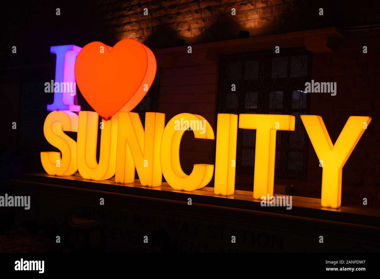Sun City Logo von Jodhpur Rajasthan Stockfoto