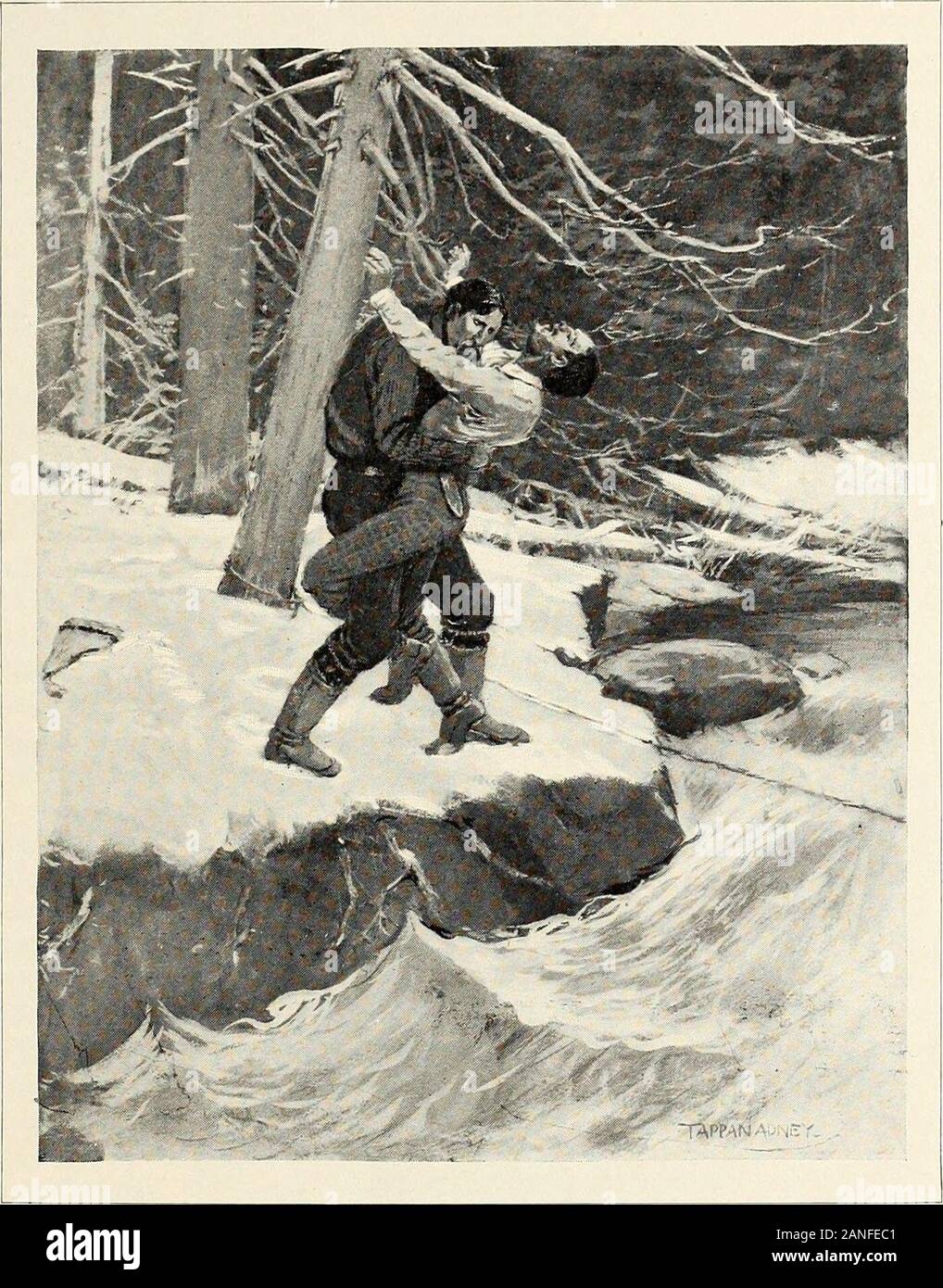 StNicholas [Serial]. weiß. Endlich Michaud schwach kämpfte, um zu seinen Füßen und sprach mit leiser Stimme. 11 Ich gehe jetzt mit Ihnen, sprach er, eine takemy Dosis wie ein Mann. Ein nachdem ich ve mistreatin servedmy Zeit für das Pferd, dann habe ich 11 askyer Begnadigung, Si Bartlett, fer Alle habe ich Sie jemals doneagin. Sie sind ein Mann - ein I aint passen toile Ihren larrigans [Schuhe]. Eine I11 Pay fer thehorse, erste Chance ich git! Michaud angehalten, warten auf Antwort butreceiving Keine. Dann wies er auf das Boot, liegend von unten nach oben am Ufer. Können git unten entlang zu Temiscouata, saidhe, abrupt. Nein, sagte Bartlett; ich aint a-goin zu pro-Ceed Stockfoto