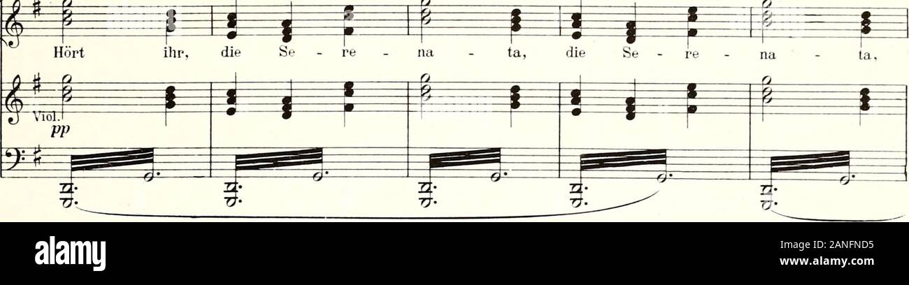 Die ideale Gattin: Operette in drei Akten. 0. 5105. 155 t Fischer, (hinter der Bühne) 8 f B n * 11 ij £ 0^^^ Lieb-cherr, komm!. Er ho-re-mei-nen Liegen - bes-sang, P hör mei-ner Lau-te Klang. (2. Fischer, (hinter der Bühne) FJ-Mädchenchor, (hinter der Bühne) Laß mich nicht. Ich^ ÖE l.F. & M t p 9^-fad? - Sü ßes Lieb! Dein Haar ist blond und weich. FT p B^iJ-iJ ^. in p^ü | g i JiJy Ü 1 Ji ich. h2. F. p*y* Ich ver-Geb-lich fle-hen, las-se 23.38.39 IpHüpip ein Zei-eilen se-hen. Sa-ge mir. Das ei-ne Wört-chen, p I a#^ • Ich? Vergoldete sie wohl euch? Ach, sehn-Suchts - panzeraufklärungstruppe singt es, gewonnen - nig-lieh m Stockfoto
