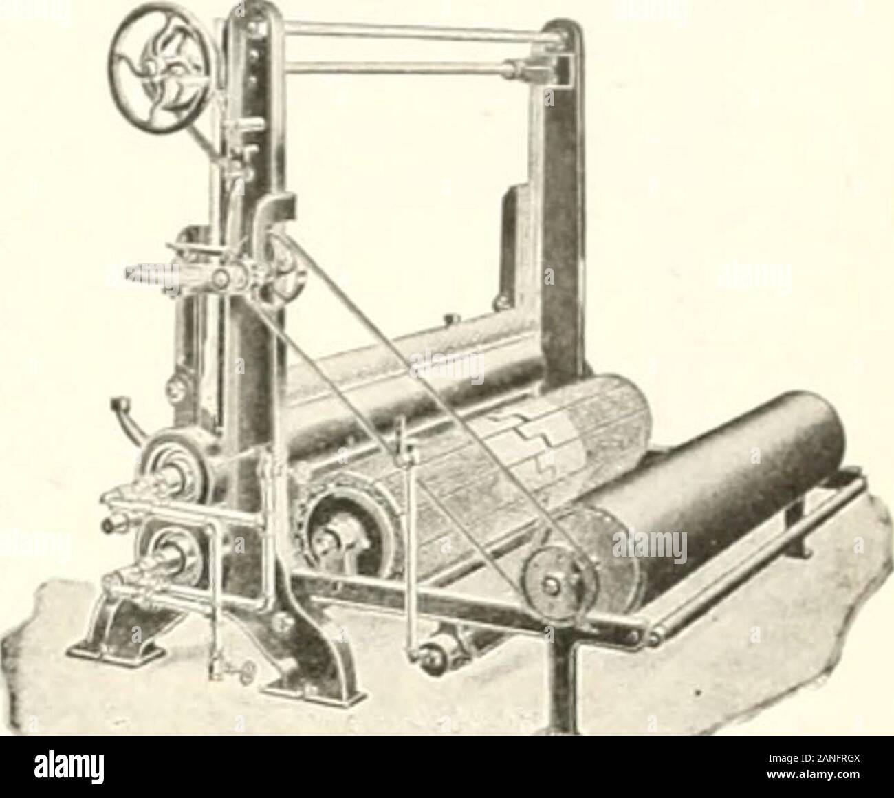 Kautschuk Welt. Eis wird ap-Birne, bevor wir durch. Für einige Jahre die Curtis & Marmor Machine Co (worces-ter, Massachusetts) wurden die Beachtung automaticmeasurers. In seiner einfachsten Form das Gerät besteht aus einem Meas-Ährend roll, entweder eine halbe yardor ein Yard im Umfang, die durch einen Wurm und toothdevice eine Messuhr befestigt toits Support dreht. Eine Nip-roll verhindert das Tuch aus slippingon Die messwalze. Figurei zeigt ein solches Gerät als Ar-reichten zur Befestigung an theframes oder einer Maschine byflat Füße. In diesem Fall wird die NRP-Roll ist aus Holz. Eine andere Form, in Fi gezeigt Stockfoto