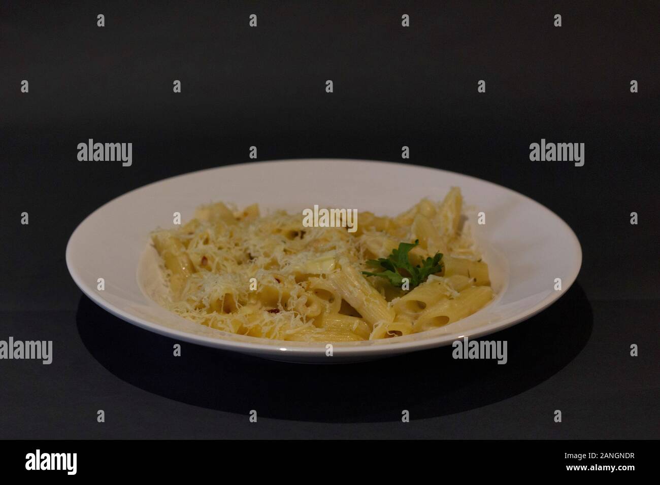 Penne Arabiata Pasta, italienische Küche, Table Top, Indien Stockfoto