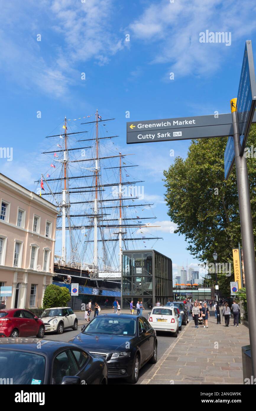 Die Cutty Sark, Greenwich, London, England Stockfoto