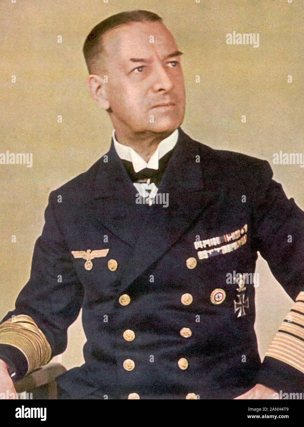 ERICH RAEDER (1876-1960), deutscher Admiral über 1940 Stockfoto