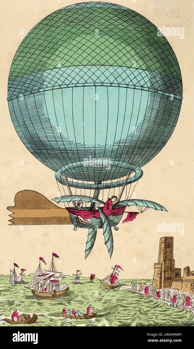 JEAN-PIERRE BLANCHARD (1753-1809) Französischer Pionier Ballonfahrer, um 1785 Stockfoto