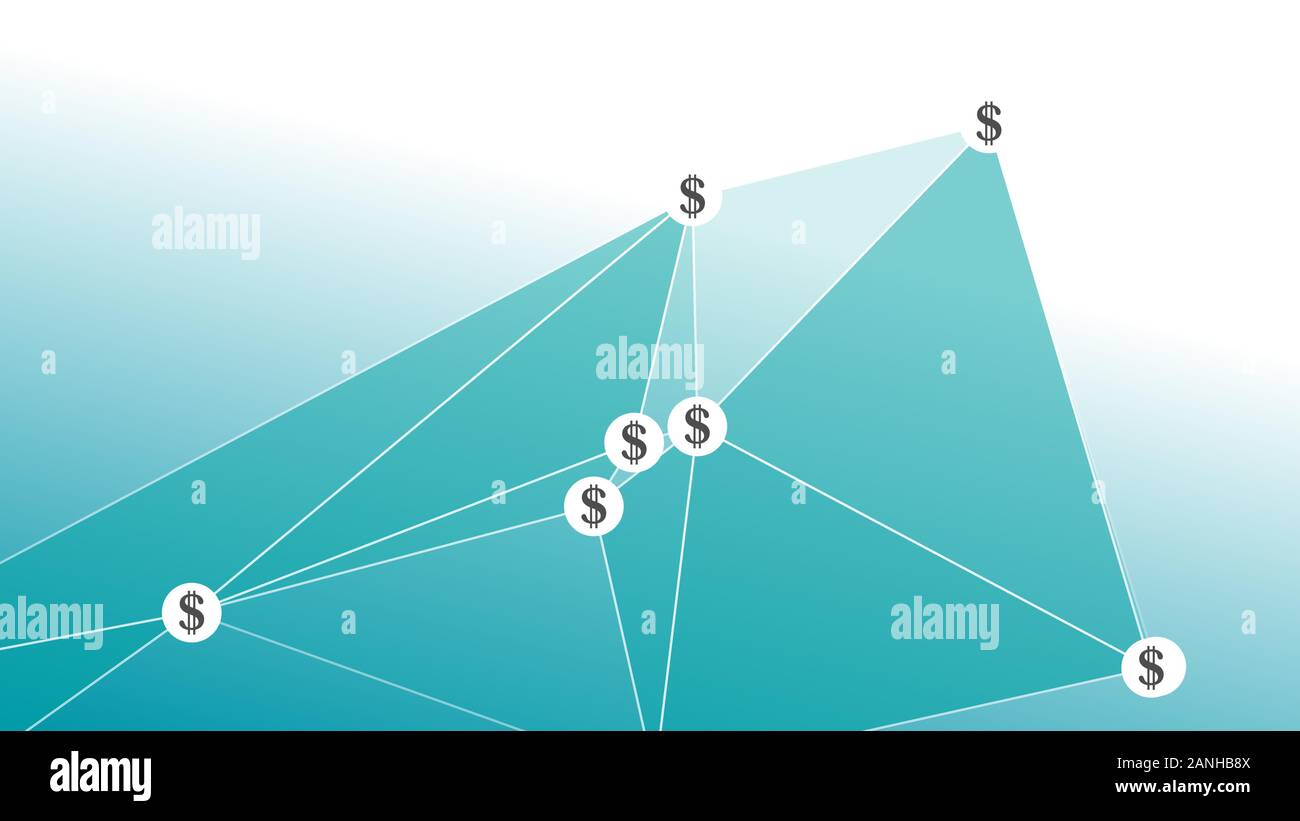 Digitale dollar Internet Payment, Geld Verbindung Infografik Zeigerdiagramm Stock Vektor