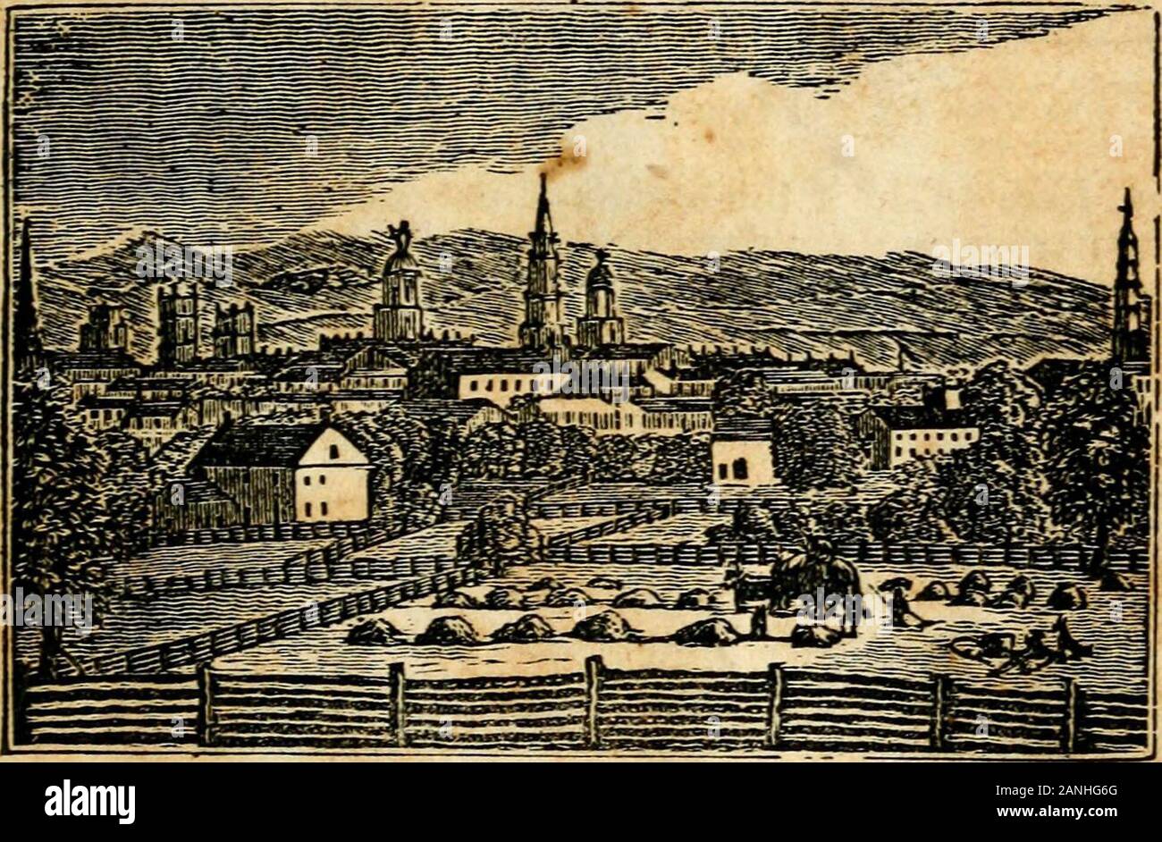 Ein System der modernen Geographie: für Schulen, Akademien, und Familien: entwickelt, um den zweifachen Zweck der richtige Leitfaden für den Schüler zu beantworten, und einer geographischen lesen Buch. n, vor allem mit den Westindischen Inseln, mit - verschiedene Teile des At-lantic Küste. Connecticut hat acht Grafschaften, aufgeteilt in 130 Städten. Gibt fünf Incorporated Städte, nämlich: Hartford, New Haven, NewLondon, Middletown, und Norwich. An den beiden ehemaligen, theGeneral Montage, abwechselnd, hält seine jährliche Sitzung. Hartford ist günstig für Handel, am Kopf des sloopnavigation, auf der West Bank von Connecticut Stockfoto