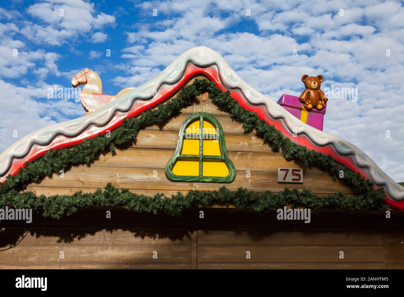 Detail an Weihnachten ein Stall, Weihnachtsmarkt, Deutschland, Europa Stockfoto