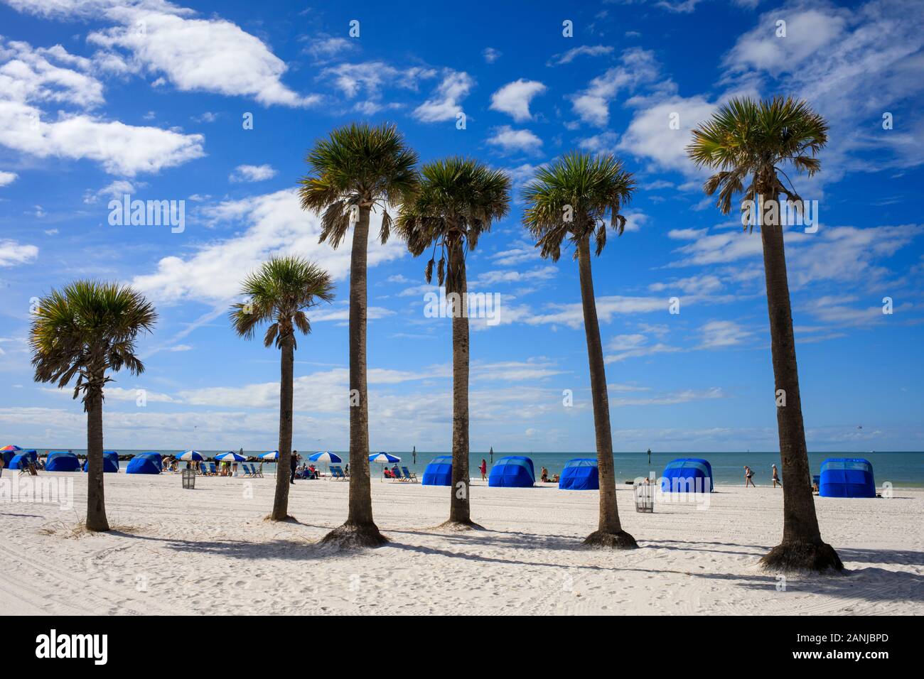 Clearwater Beach - die Temperaturen stiegen in den 80er Einstellung in der Nähe der hohen Datensätze für diese Zeit des Jahres in Florida. Stockfoto