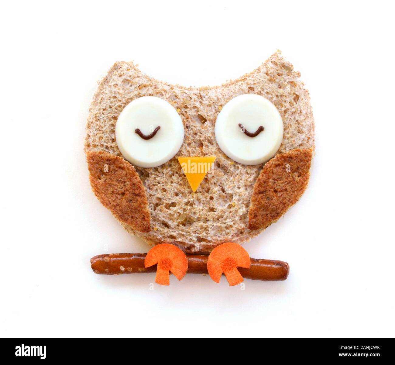 Sleeping Owl Food Konzept Stockfoto