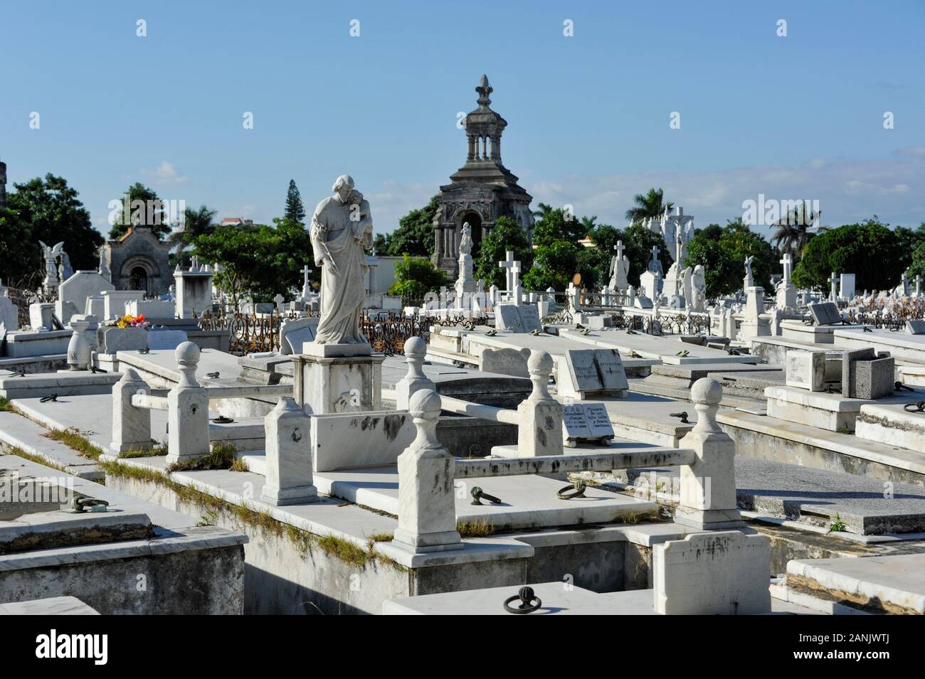 Havanna, Friedhof Cristobal Colon. Blick über das Gräberfeld. Die Tadt der Toten". Friedhof Cristobal Colon, La Habana, Kuba | Friedhof Cristobal Colon, Stockfoto