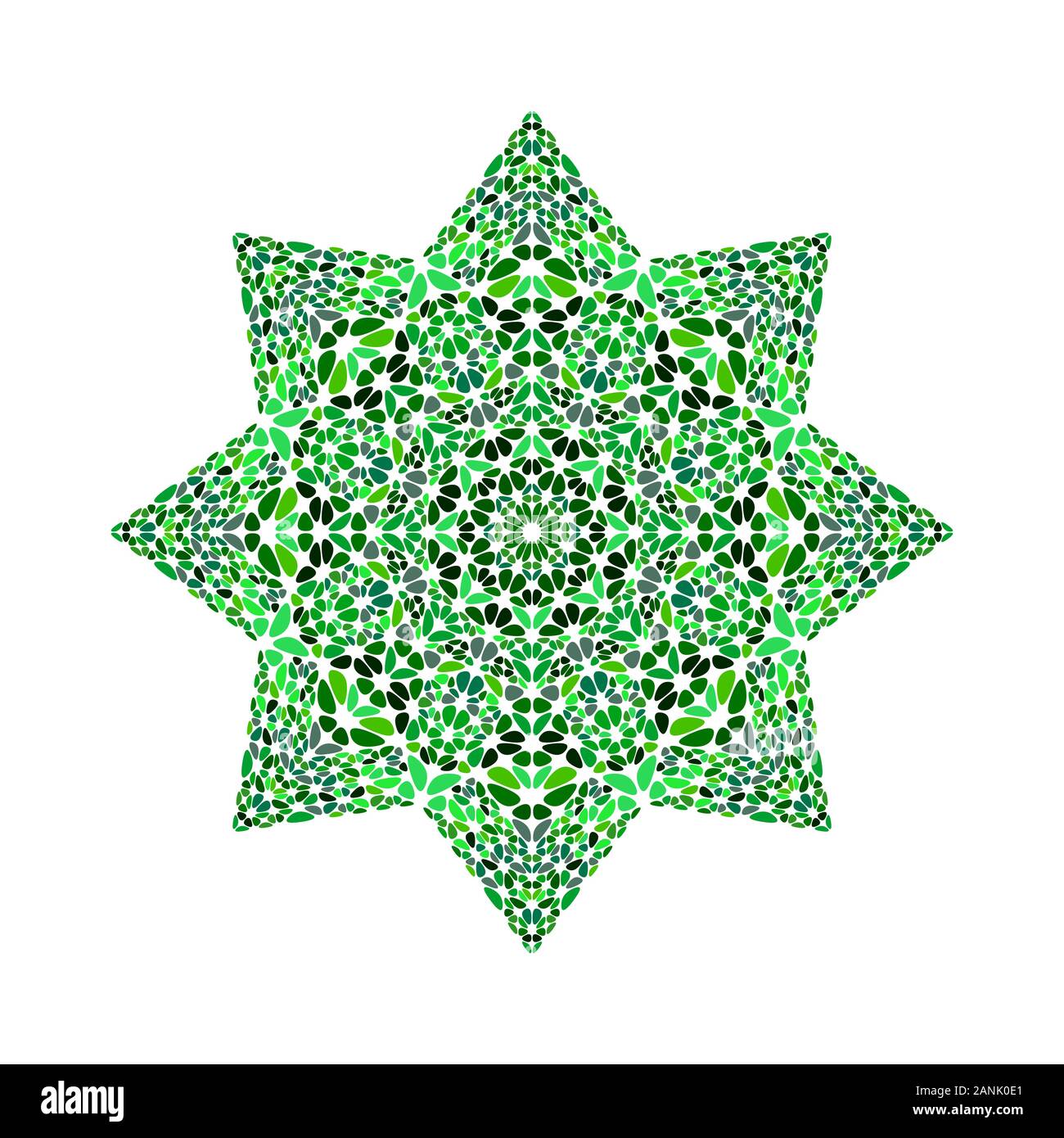 Kies star Polygon - bunte ornamentale geometrischer vektor design Element aus Steinen Stock Vektor