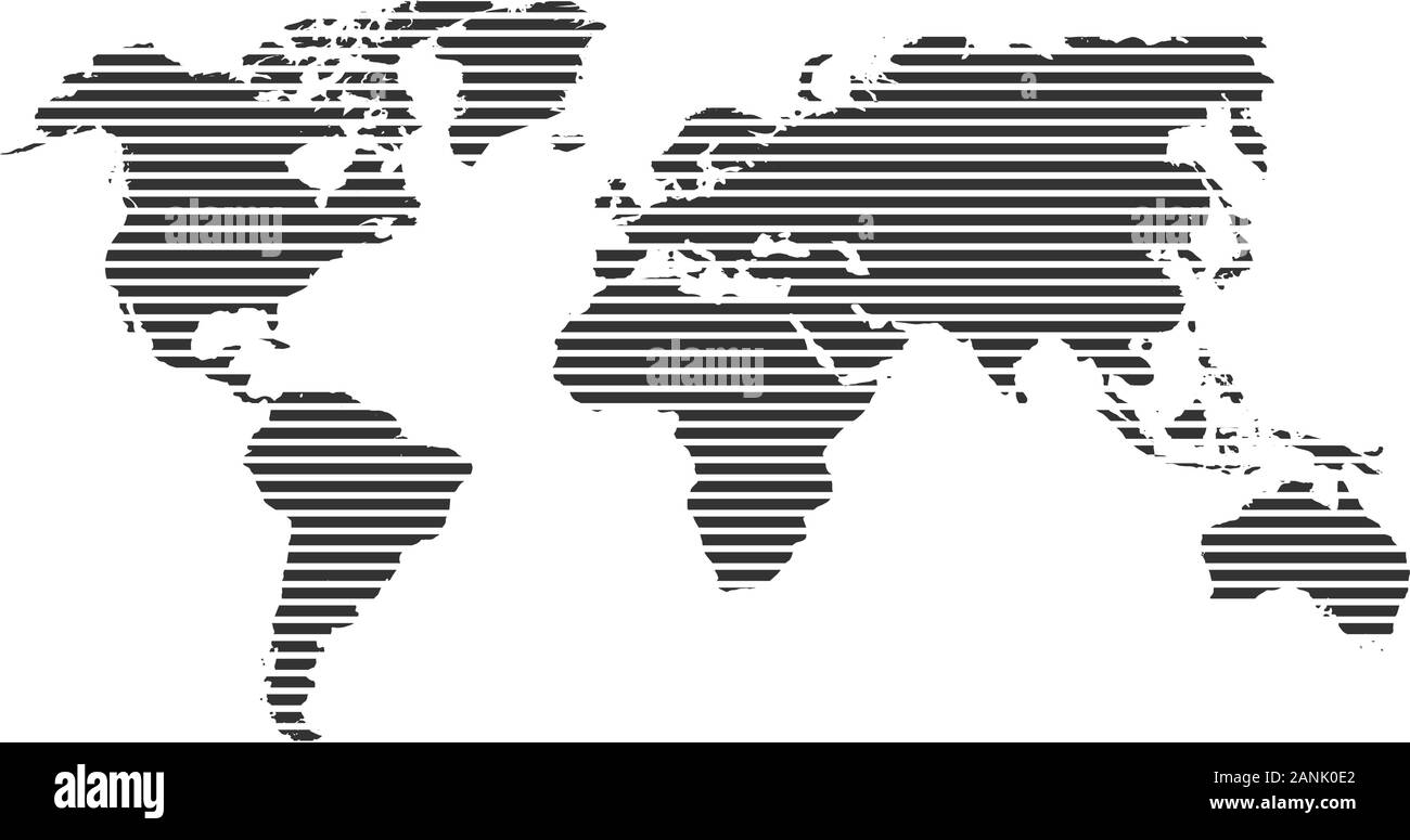 Weltkarte vector, Line Design auf weißem Hintergrund stilisierte. Flat Earth, graue Karte Vorlage für Website Muster, Geschäftsbericht, inphographics. Reisen weltweit, Karte silhouette Kulisse. Eps 10. Stock Vektor