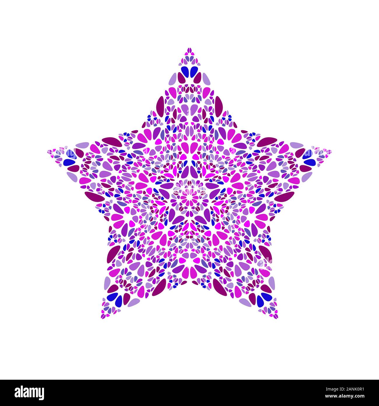 Farbenfrohe abstrakte Blütenblatt ornament star Polygon-geometrischen Ornamenten vektor design Element Stock Vektor