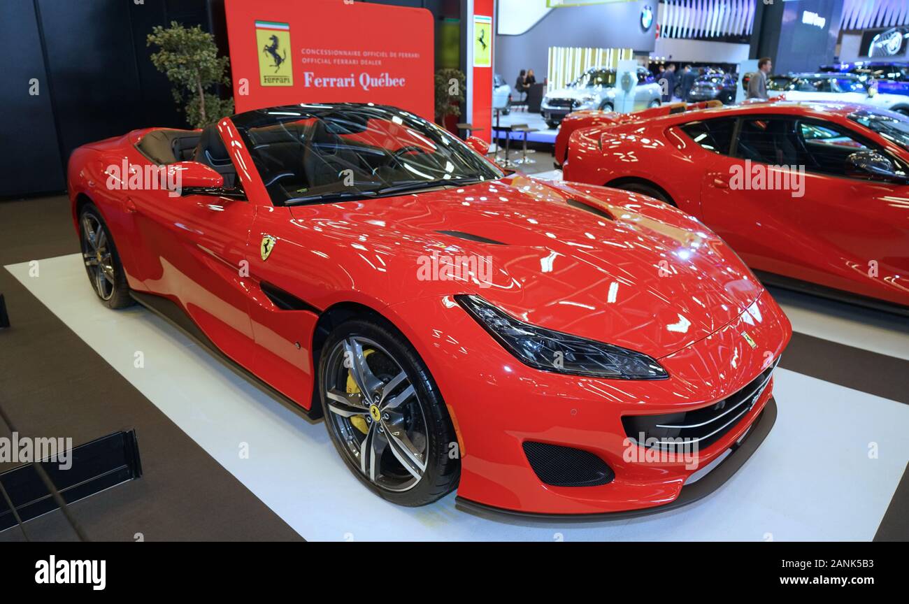 Montreal, Quebec, Kanada, 16.2020.Ferrari Portofino wird in Montreal, Quebec, Kanada ausgestellt.Credit:Mario Beauregard/Alamy News Stockfoto