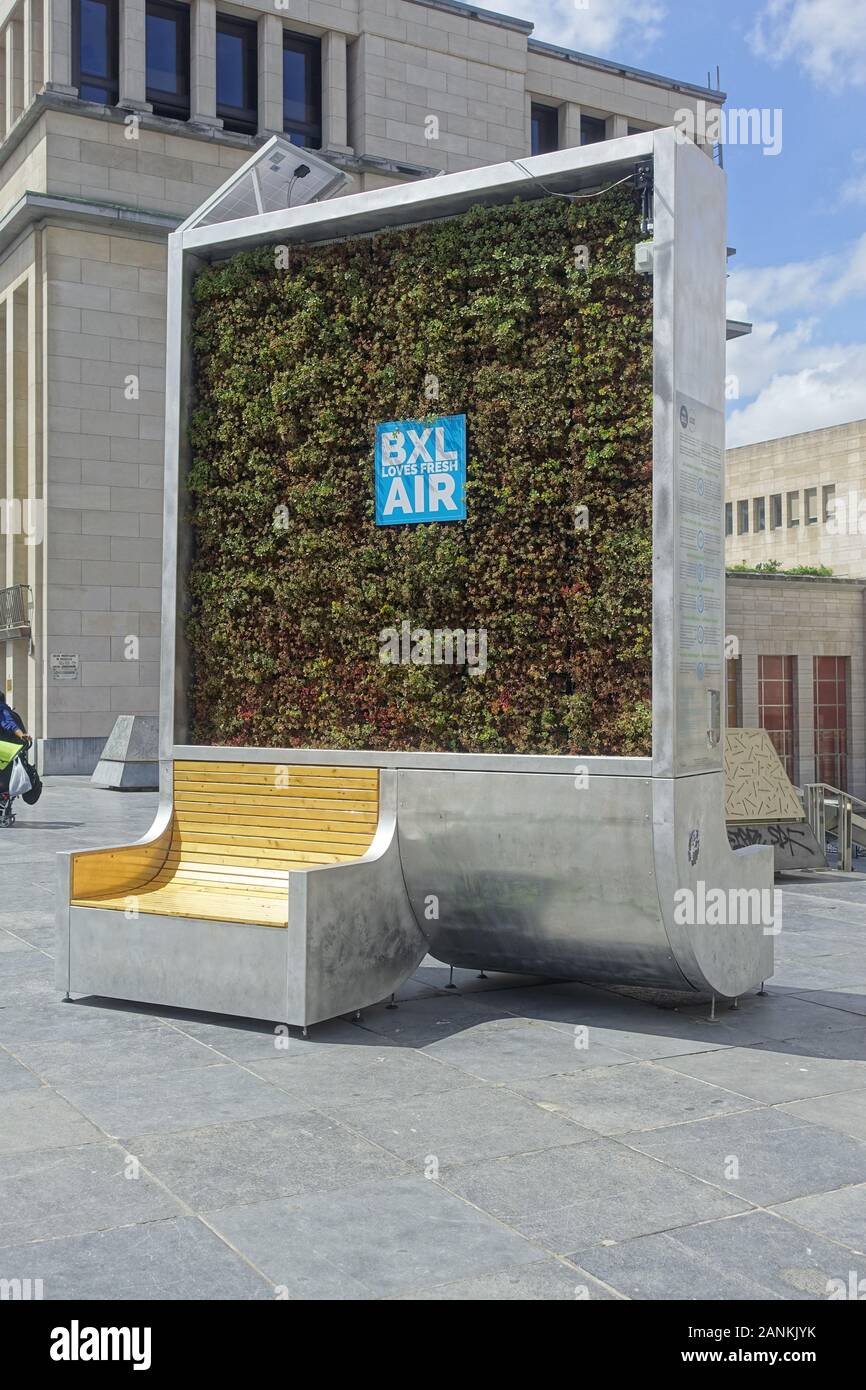 Belgien, Brüssel, grüne Stadt Lösungen CityTree Stockfoto