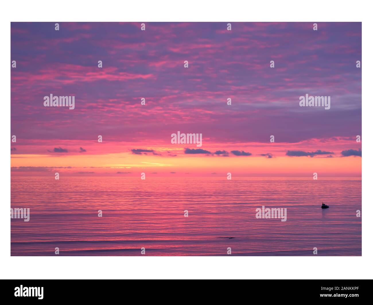 Sonnenuntergang in Santa Marinella, Rom, Italien Stockfoto