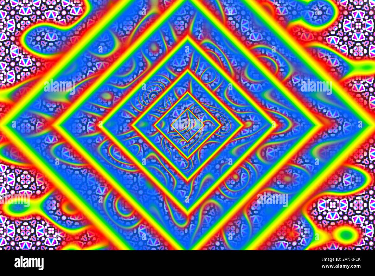 Eine abstrakte psychedelischen Spektrum Hintergrundbild. Stockfoto