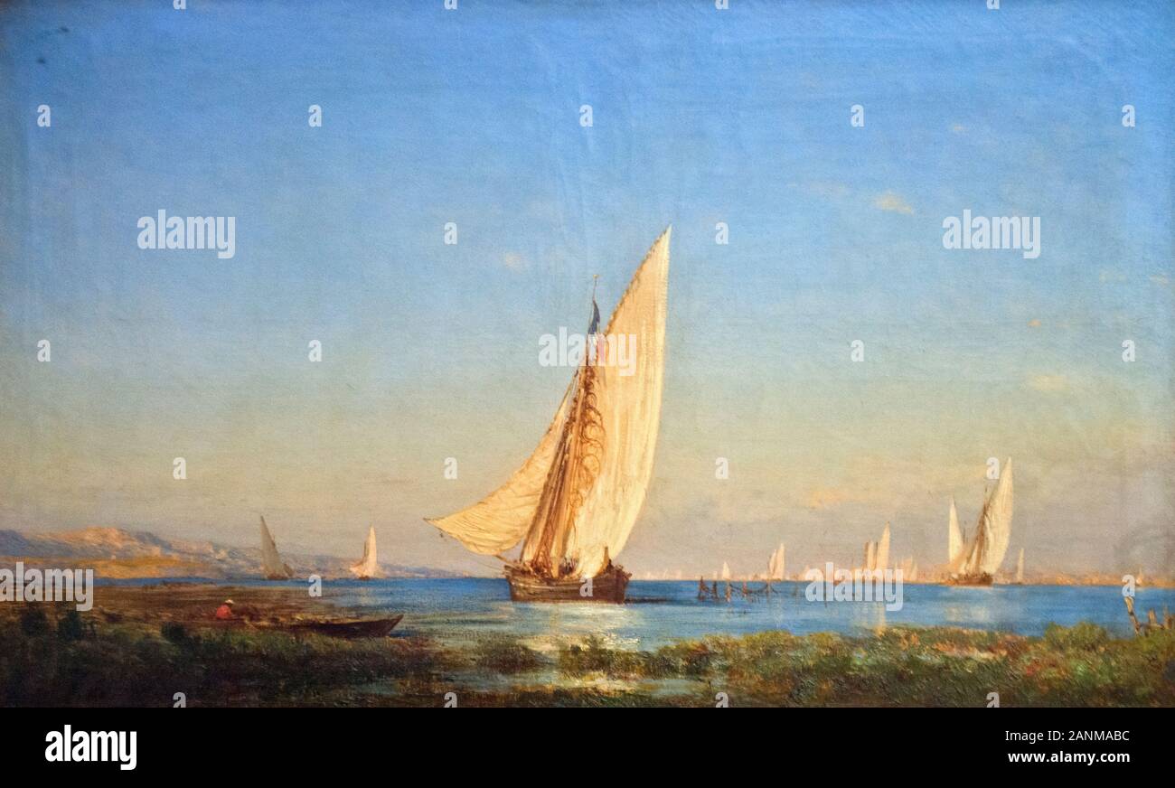Felix Ziem: "Eine venezianische Lagune' Stockfoto