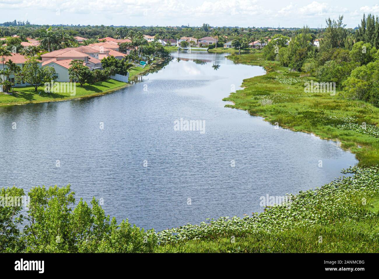 Fort Ft. Lauderdale Florida, Sonnenaufgang, See, Wohnhäuser, Häuser, FL100815076 Stockfoto