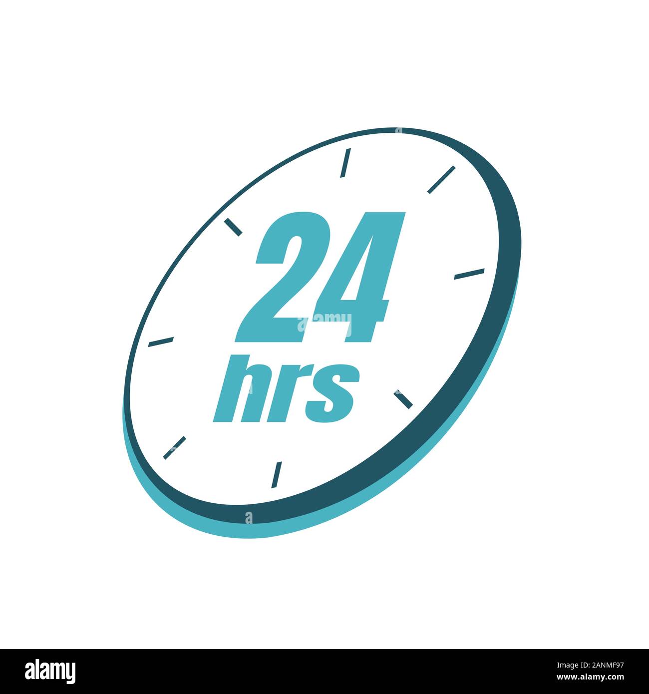 24 Stunden service Logo Design vector Symbol Tag und Nacht allday Dienstleistungen Symbol Stock Vektor