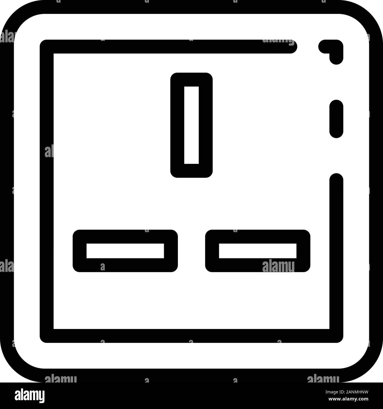 American Power Socket Symbol, outline Style Stock Vektor
