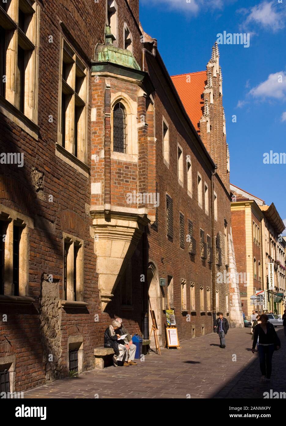 Krakau, die älteste Schule in Polen, Collegium Maius Museum der Jagiellonen Universität, Erker, Altstadt, Weltkulturerbe der UNESCO, C Stockfoto