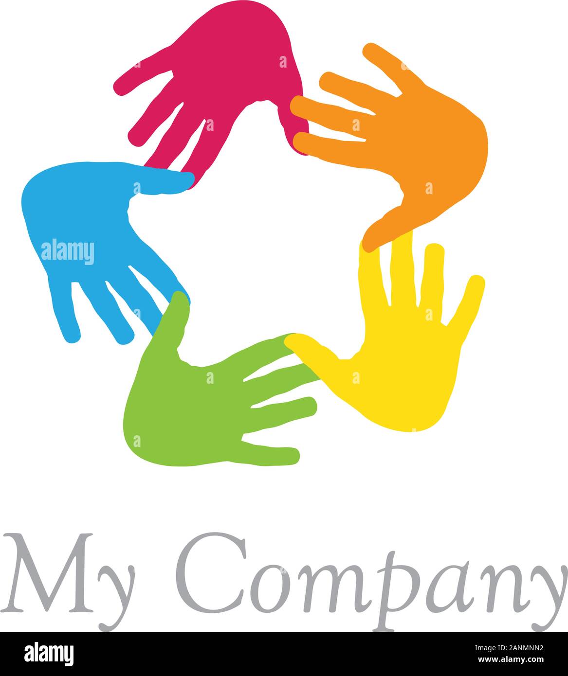 Vektor zeichen Hände und Star Stock Vektor