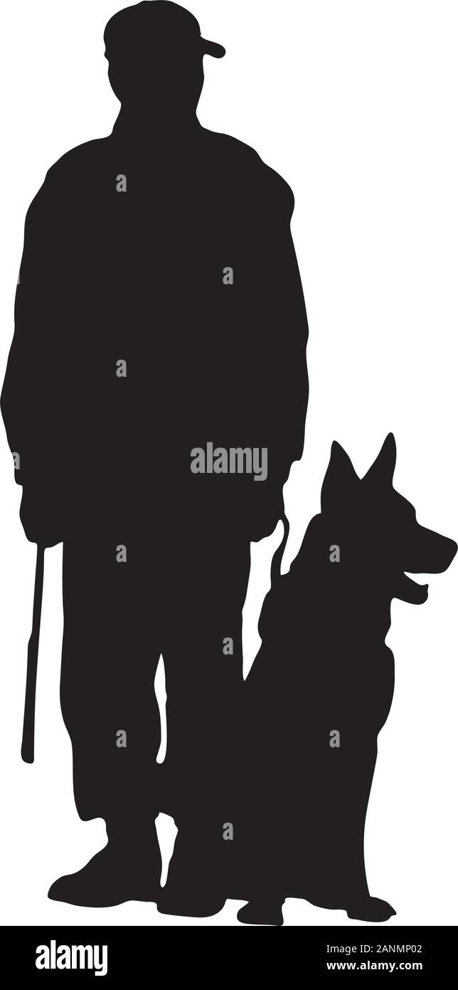 Vektor silhouette Hund Trainer Stock Vektor