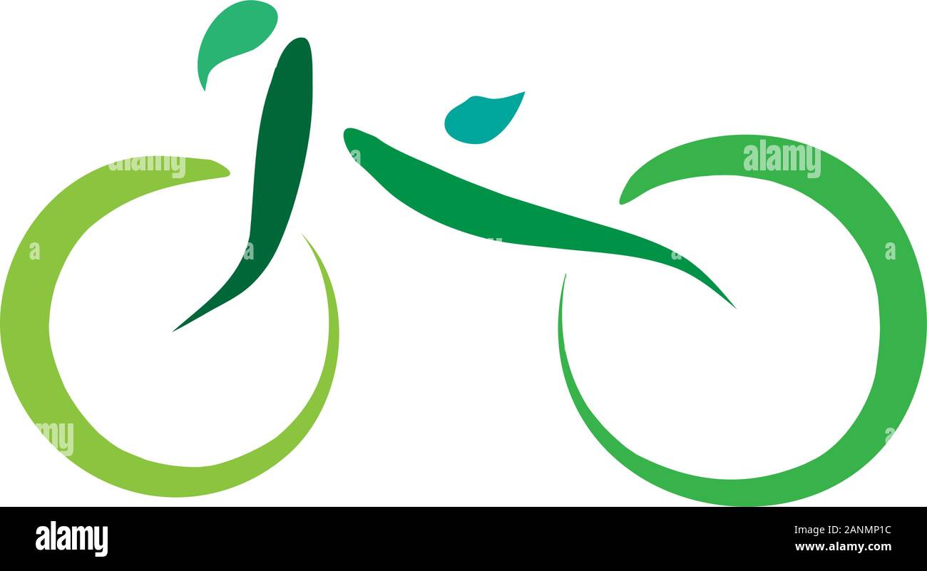 Vektor Zeichen abstrakte Fahrrad Stock Vektor