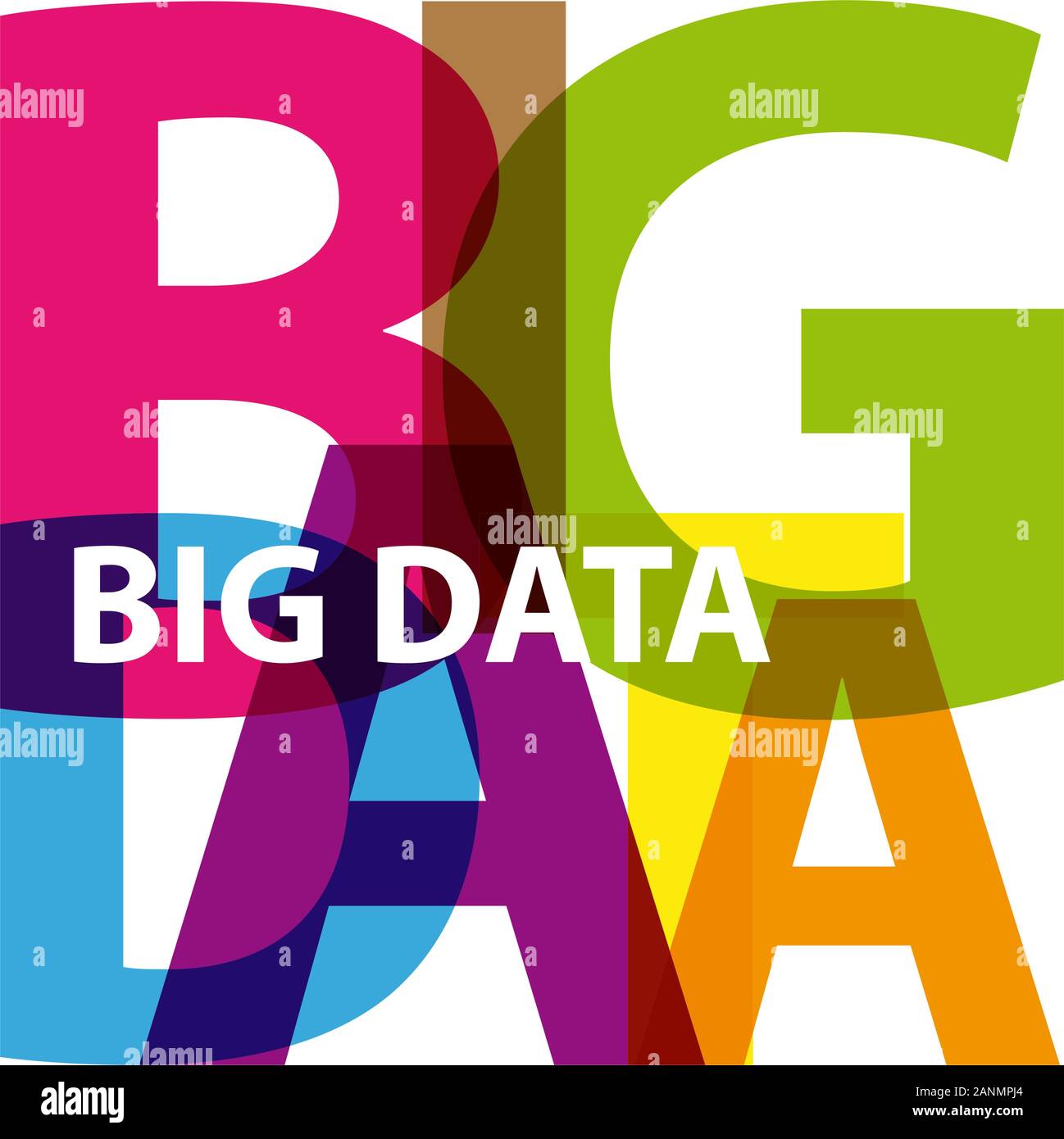 Vektor großen Daten. Gebrochen text Stock Vektor