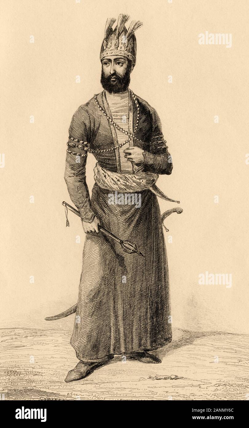 Nader Shah Afshar, Nader Qoli Beyg oder Tahmasp Qoli Khan. (1688-1747). Er war einer der mächtigsten Herrscher in der Geschichte des Iran. Die Regierung als Sha Stockfoto