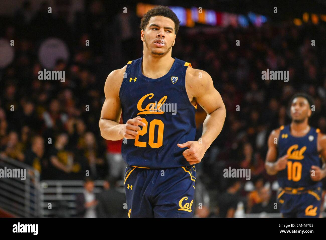 Kalifornien goldenen Bären guard Matt Bradley (20) Während ein NCAA College Basketball Spiel gegen die Southern California Trojans, Donnerstag, Januar 16, 2020, in Los Angeles. Die Trojaner besiegten die Bohnen, 88-56. (Foto von IOS/ESPA-Bilder) Stockfoto