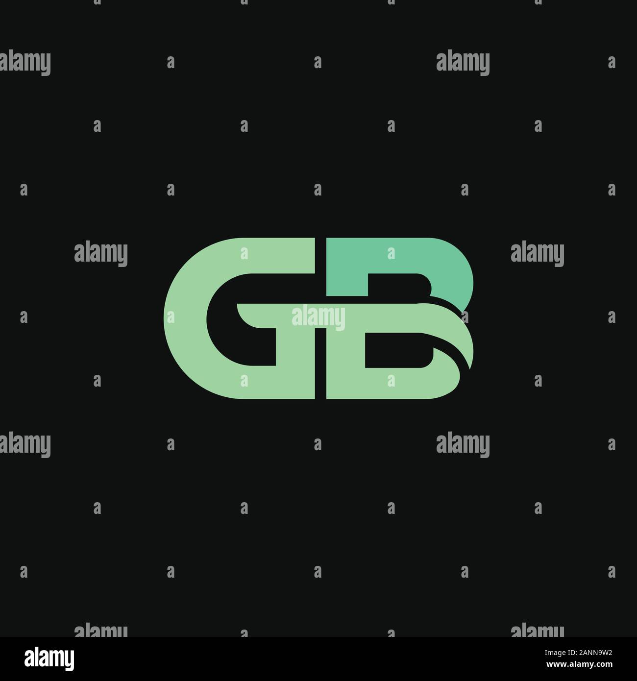 Initial gb oder bg Logo vektor design Stock Vektor