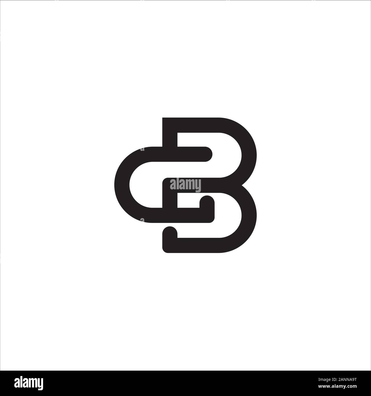 Initial gb oder bg Logo vektor design Stock Vektor