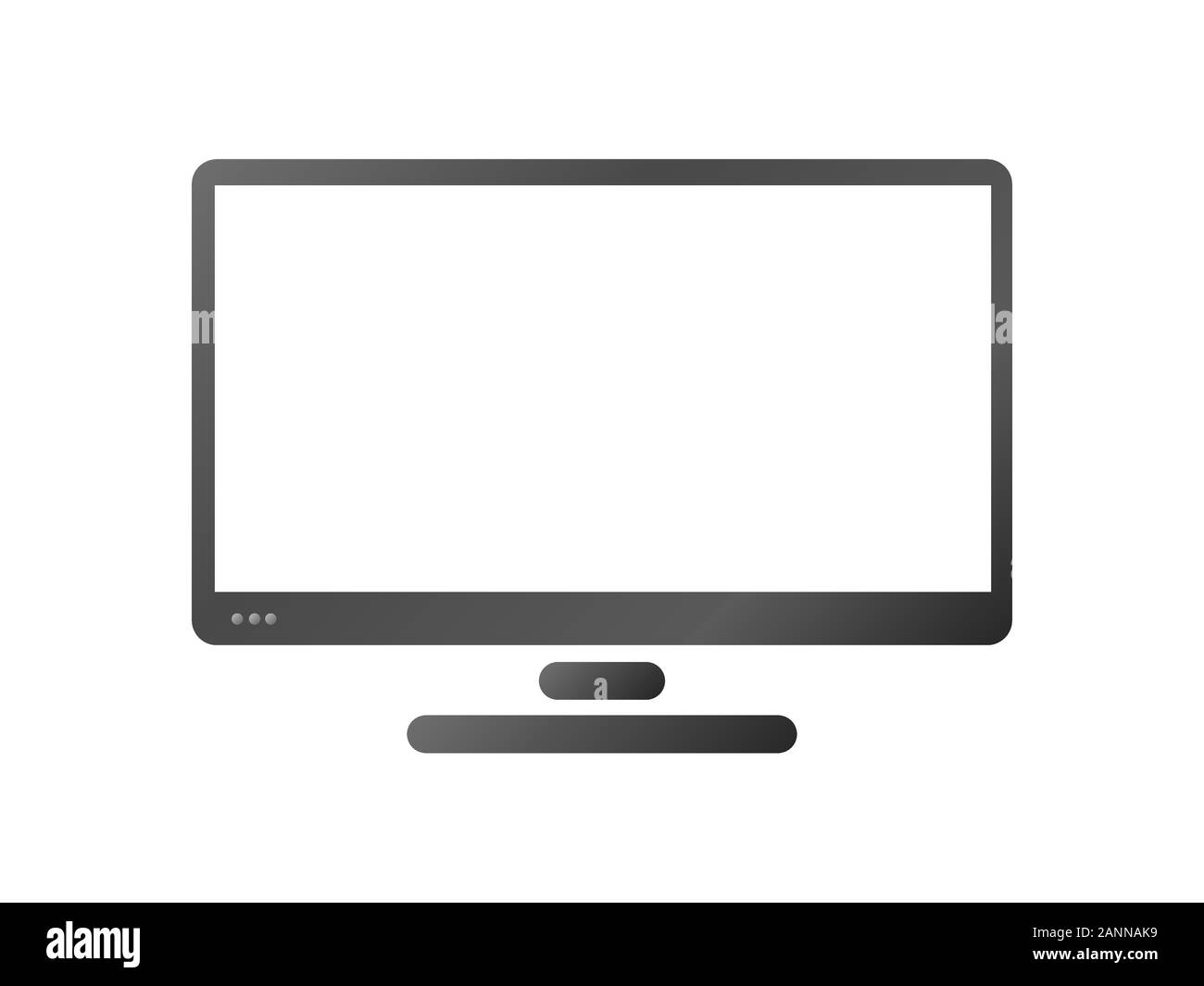 Einfacher monitor icon-Vector Illustration. Monitor im flachen Stil. Stock Vektor