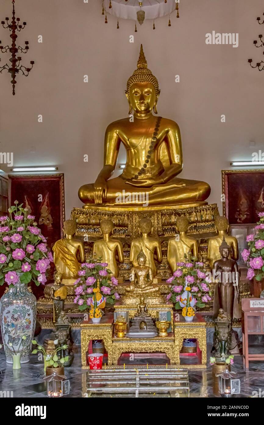 Golden Buddha Schrein, Bangkok, Thailand. Stockfoto