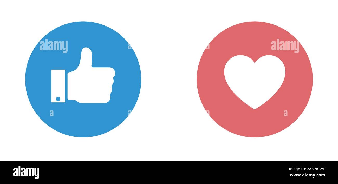 Daumen Hoch Und Herz Symbol Auf Weissem Hintergrund Facebook Facebook Social Media Symbol Einfuhlsamen Emoji Reaktionen Stock Vektorgrafik Alamy