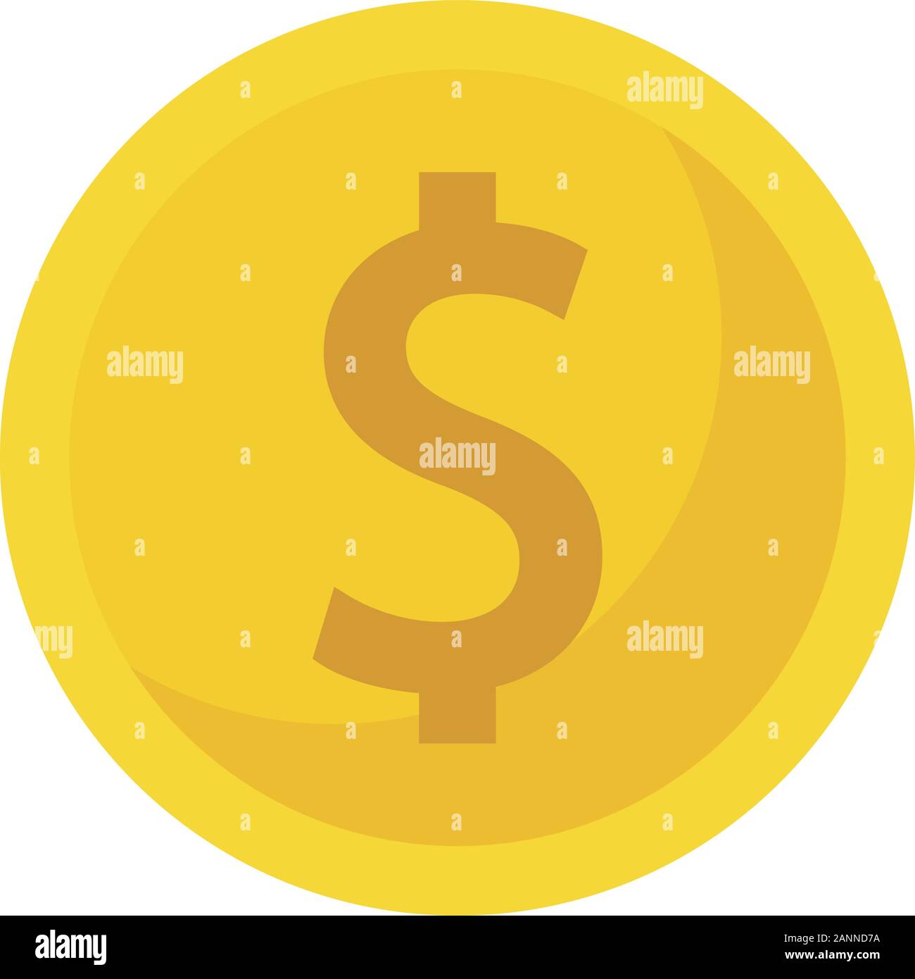 Münzen mit Dollarzeichen Geldscheinen. Vector EPS 10. Stock Vektor