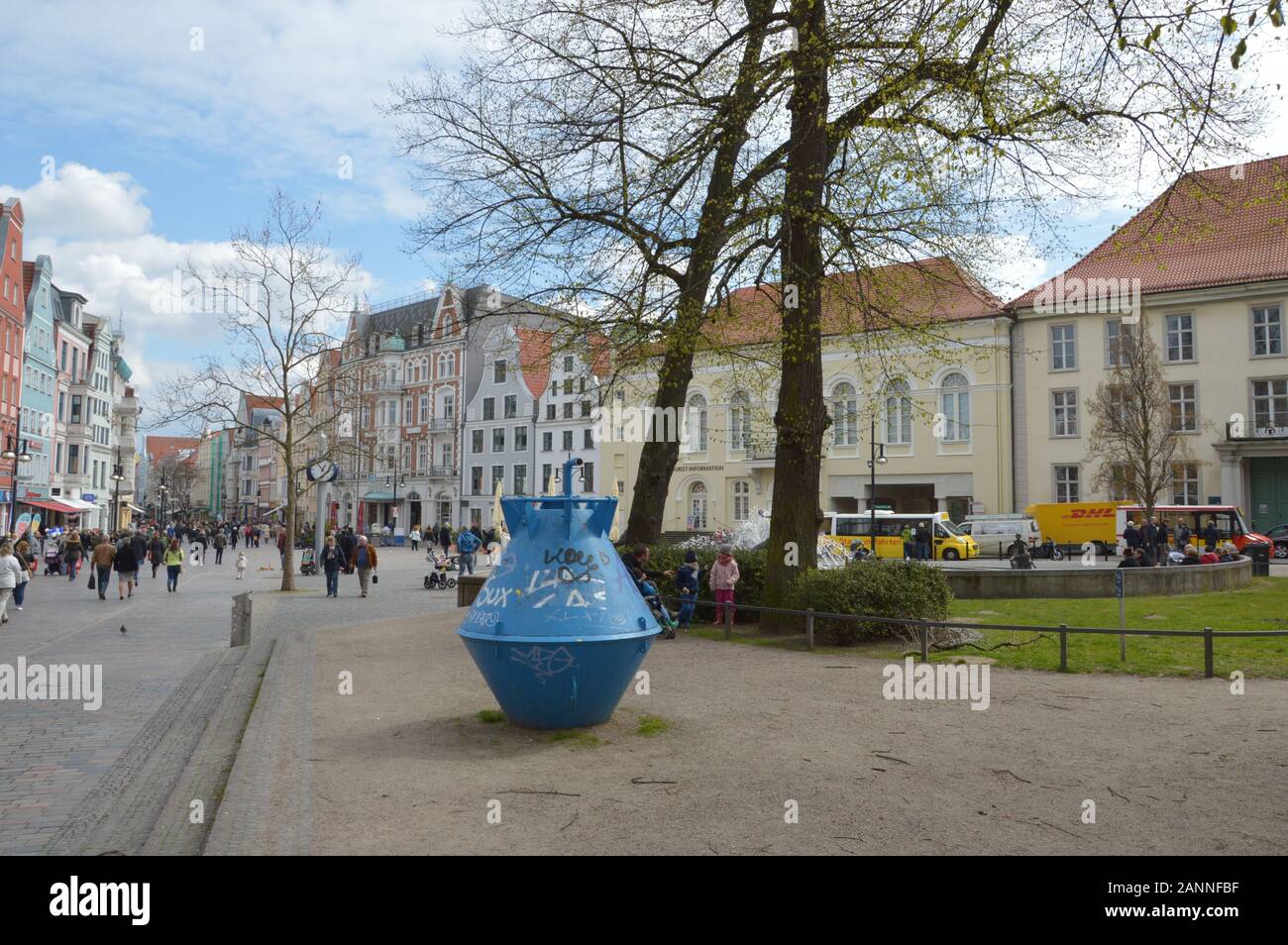 Innenstadt von Rostock Stockfoto