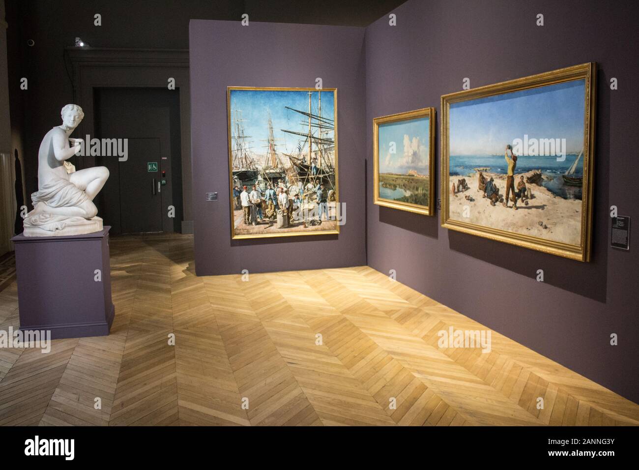 Palais Longchamp, Marseille: 150-jähriges Bestehen. ständigen Sammlungen restauriert - Innenraum Stockfoto
