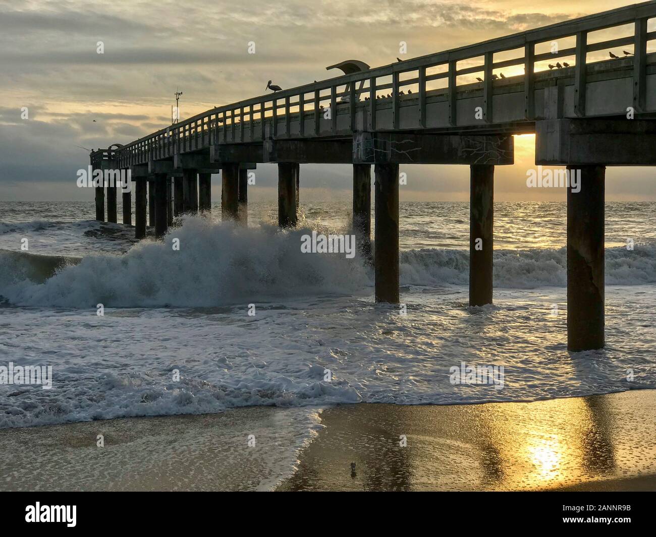 Pier, St. Augustine Beach, Florida. Stockfoto