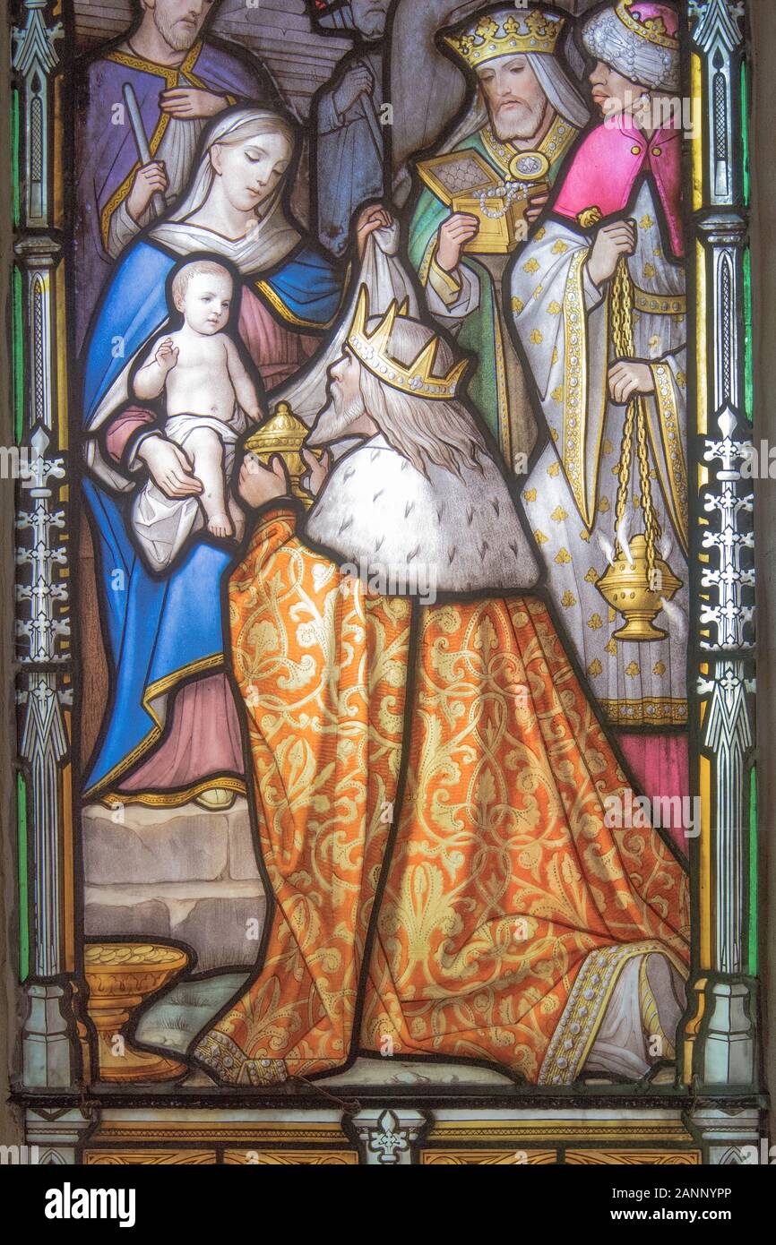 Capronnier Glasmalerei Stockfoto