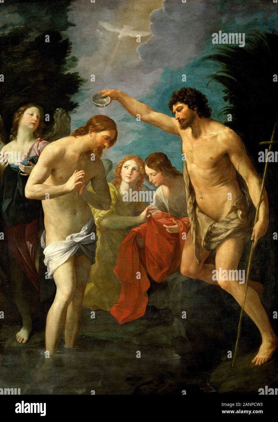 Die Taufe Christi, 1622 von Guido Reni Stockfoto