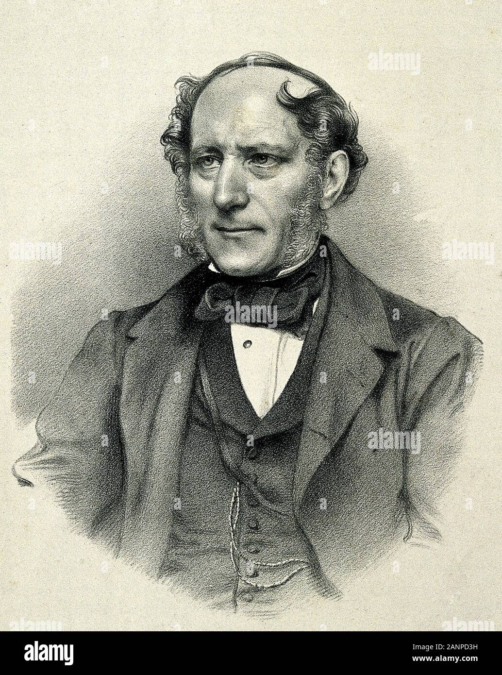 Joseph Barnard Davis (1801-1881) englischer Arzt und craniologist Stockfoto