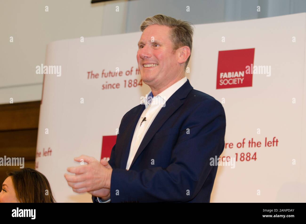 London, Großbritannien, 18. Jan 2020 Sir Keir Starmer MP Holborn und St Pancras, Arbeit Spitzenkandidaten, Adressen der Fabian neues Jahr Konferenz. Credit: Prixpics/Alamy Leben Nachrichten. Stockfoto